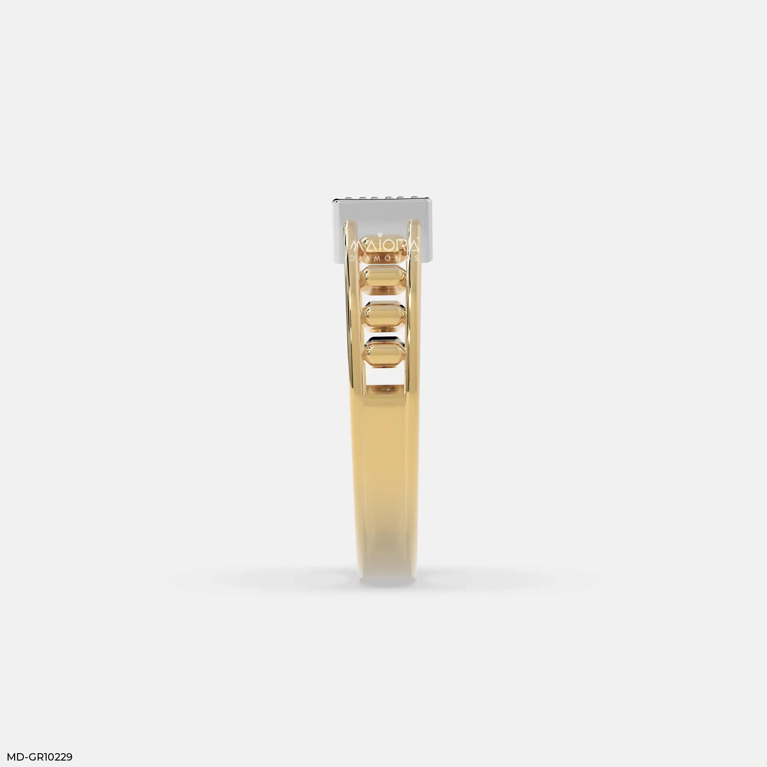 Mosaic Prime Mens Diamond Ring 14K White