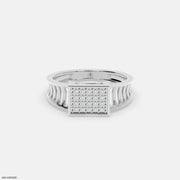 Classic Quad Mens Diamond Ring Platinum 950
