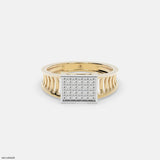 Classic Quad Mens Diamond Ring Platinum 950