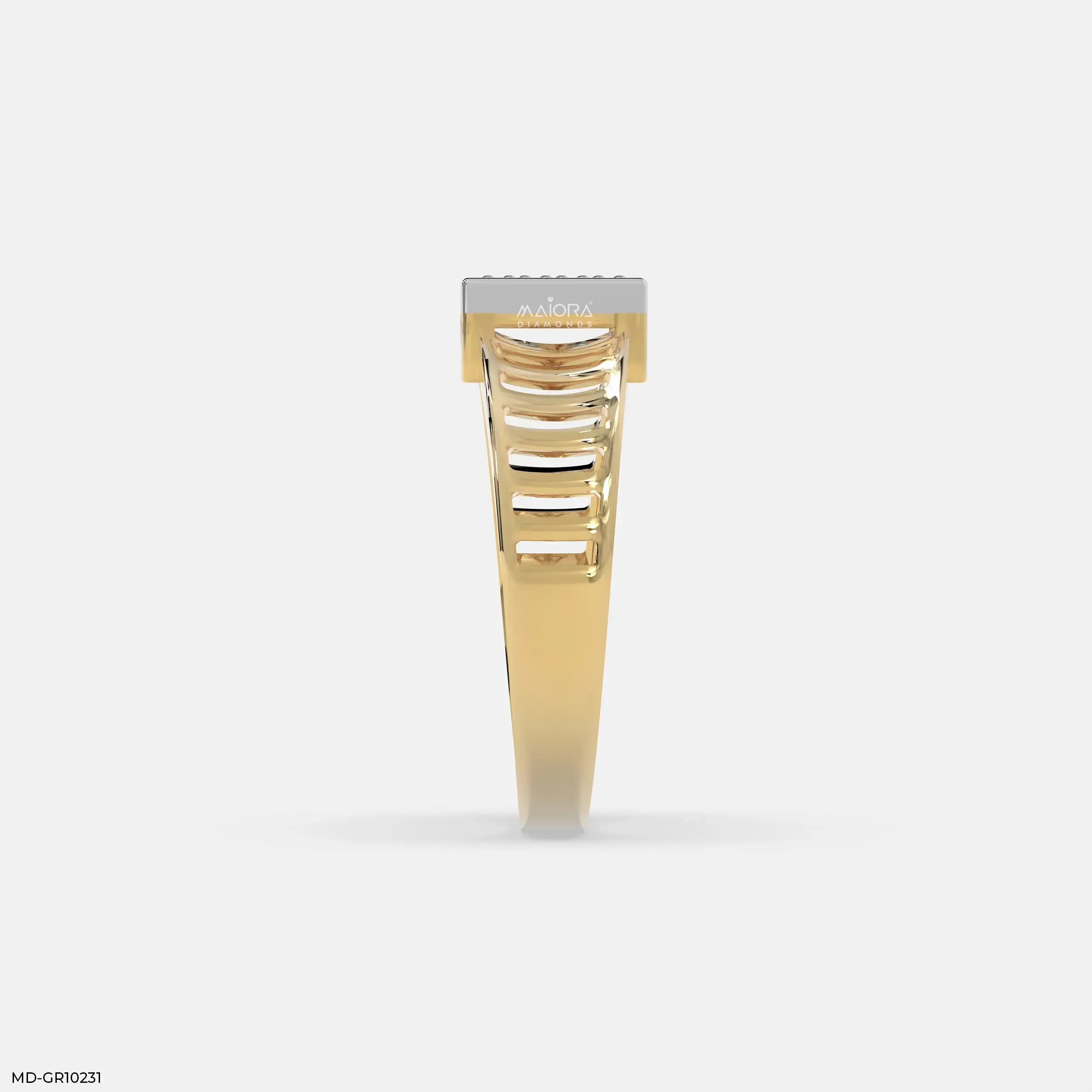 Classic Quad Mens Diamond Ring Platinum 950