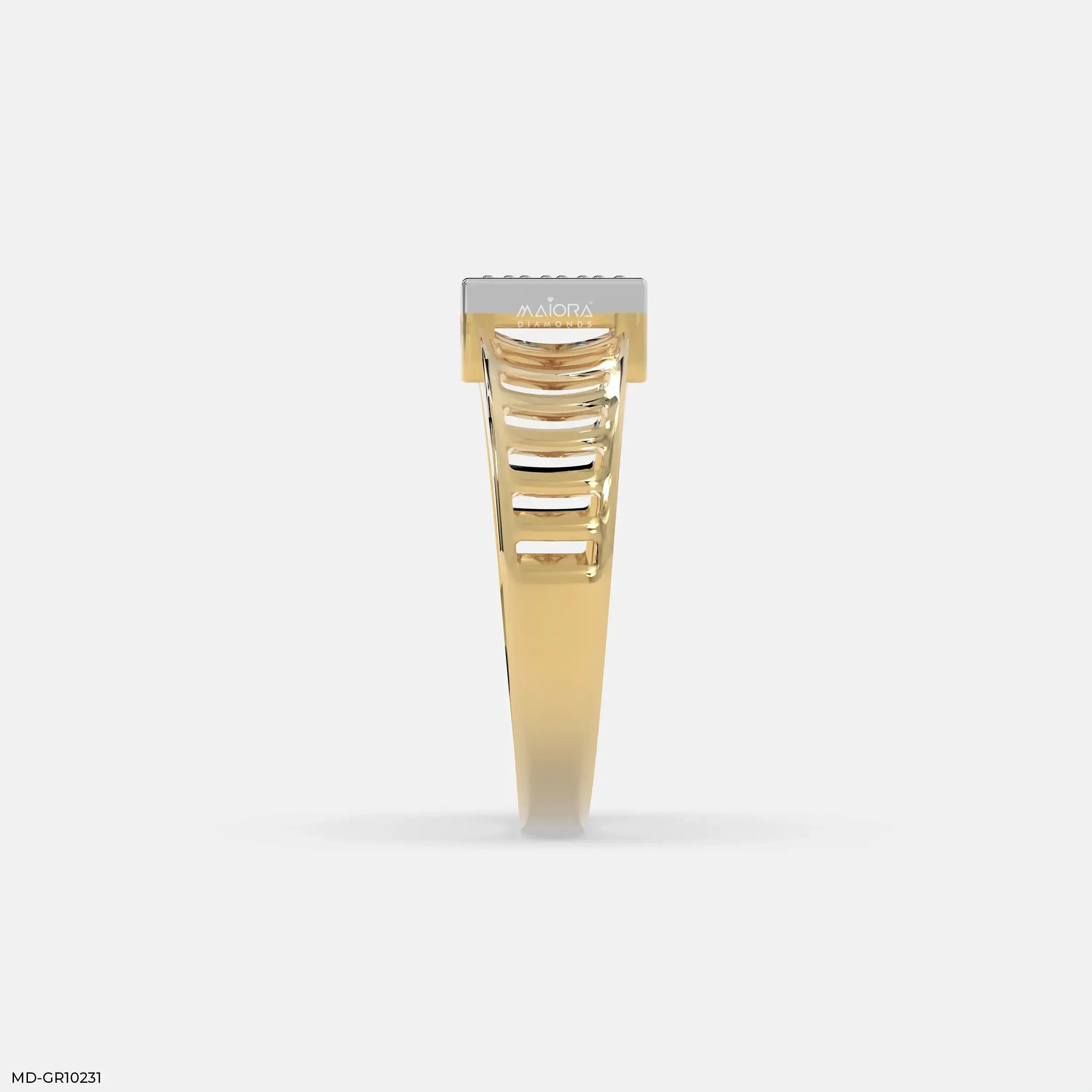 Classic Quad Mens Diamond Ring Platinum 950