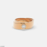 Solo Diamond Mens Gold Ring Platinum 950