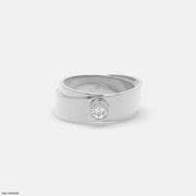 Solo Diamond Mens Gold Ring Platinum 950