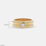 Forge Axis Diamond Mens Gold Ring 9K White Gold
