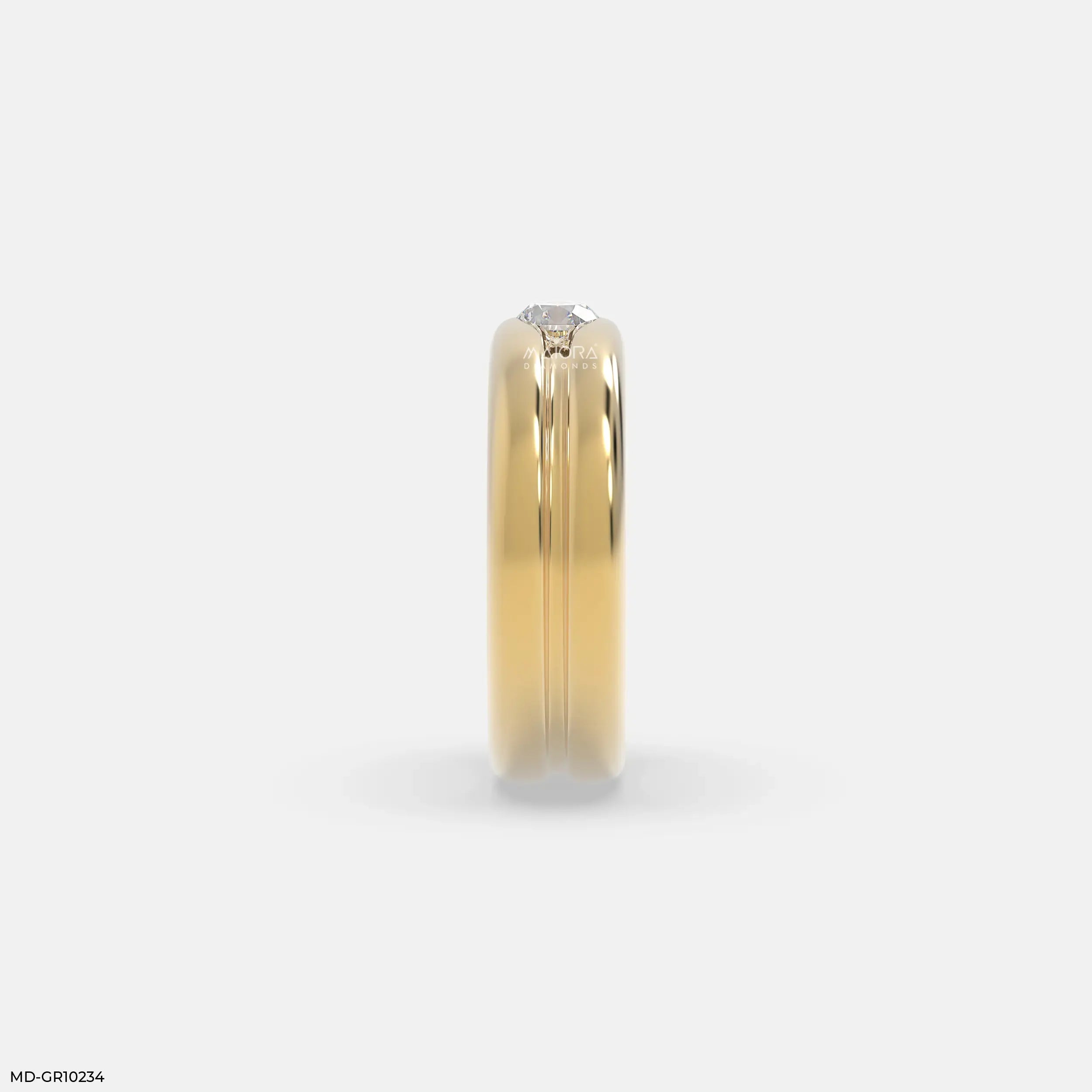 Forge Axis Diamond Mens Gold Ring