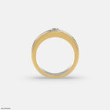 Forge Axis Diamond Mens Gold Ring 9K White Gold
