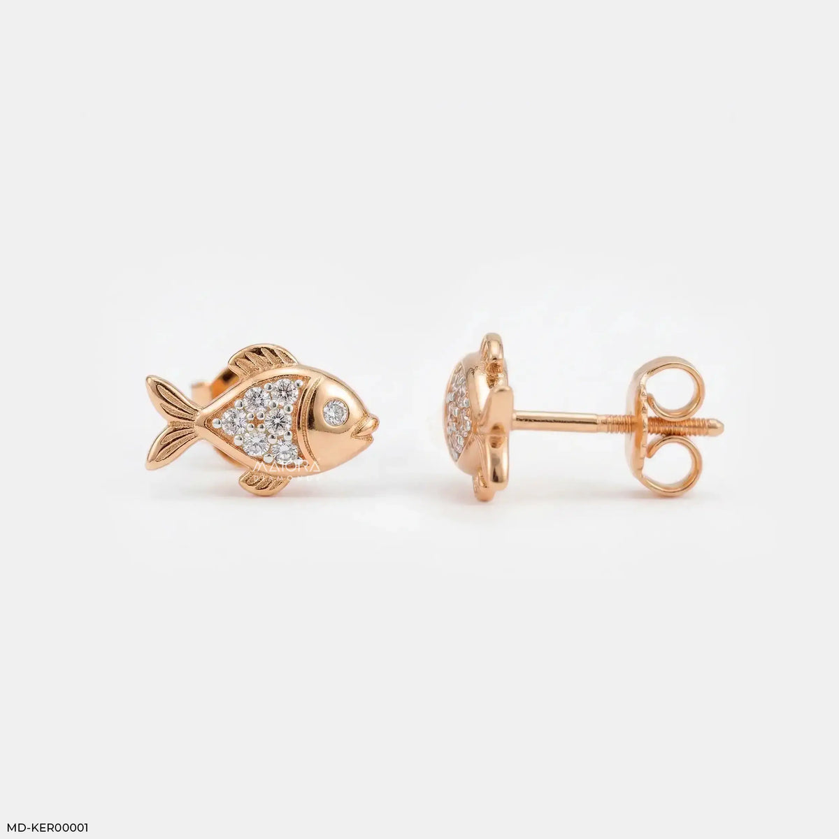 Golden Guppies Kids Diamond Earrings