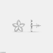 Little Floral Kids Diamond Earrings Platinum 950