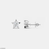 Sparkling Star Kids Diamond Earrings 9K Rose Gold