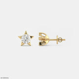 Sparkling Star Kids Diamond Earrings 9K Rose Gold