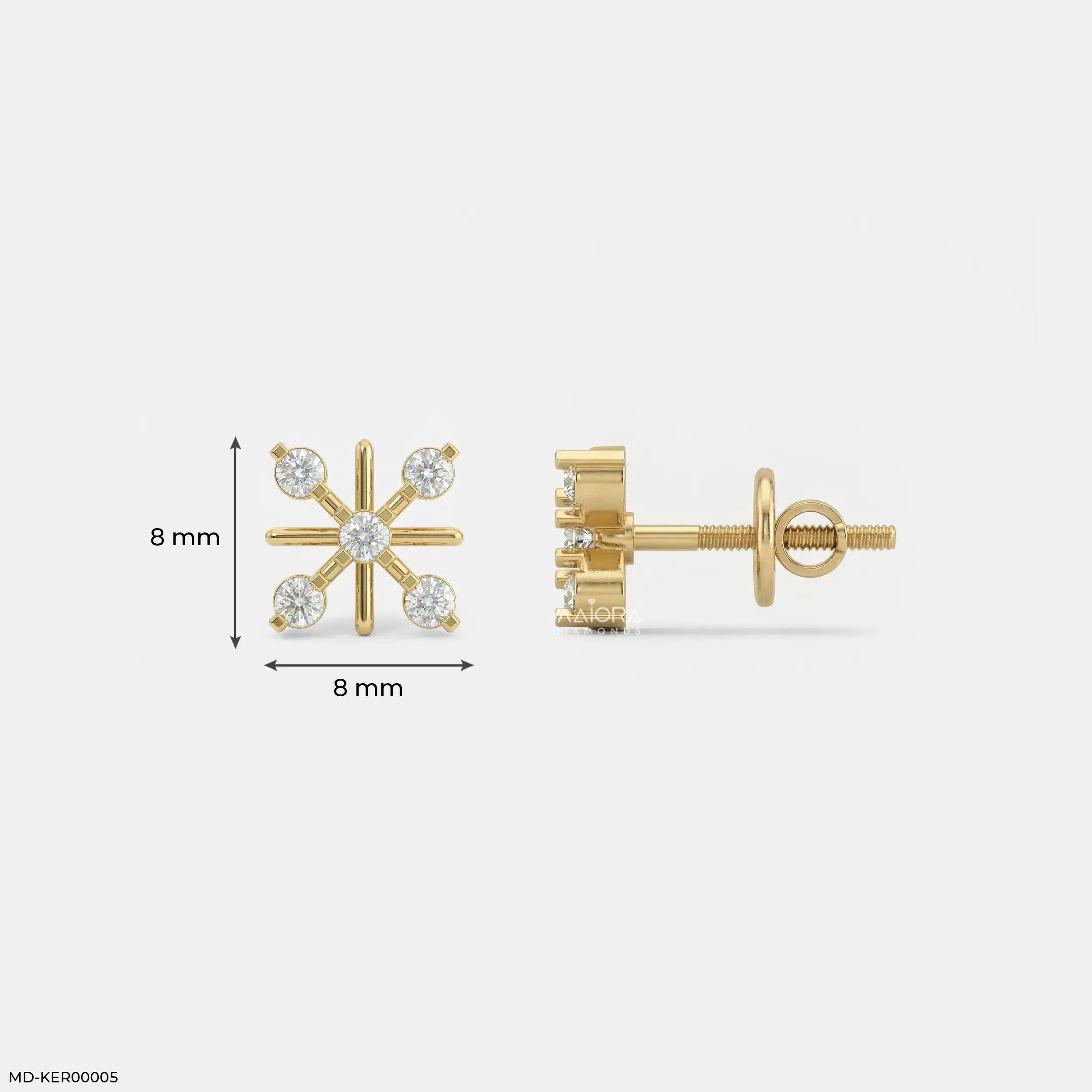 Magic Cross Kids Diamond Earrings Platinum 950
