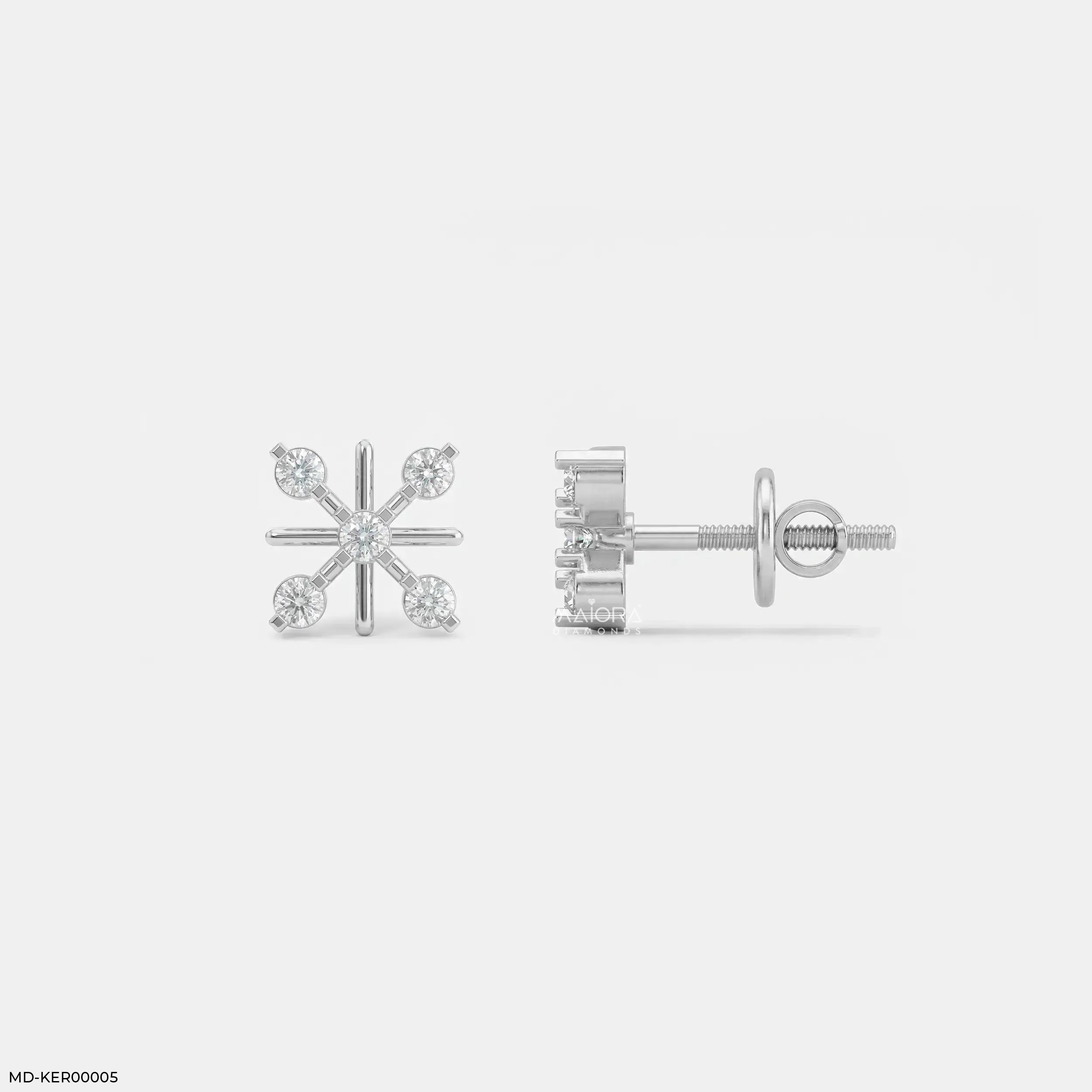 Magic Cross Kids Diamond Earrings Platinum 950