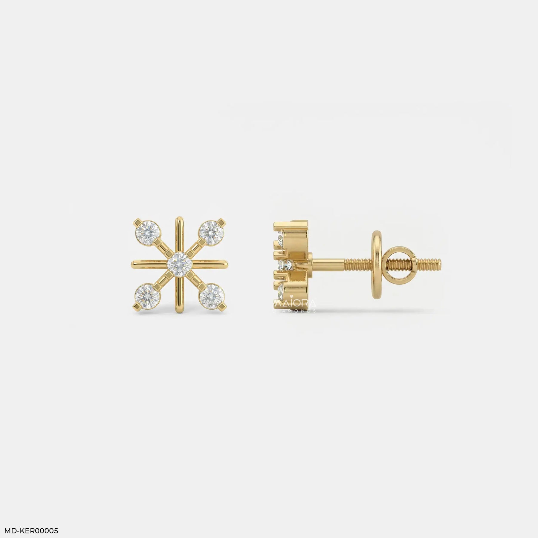 Magic Cross Kids Diamond Earrings Platinum 950