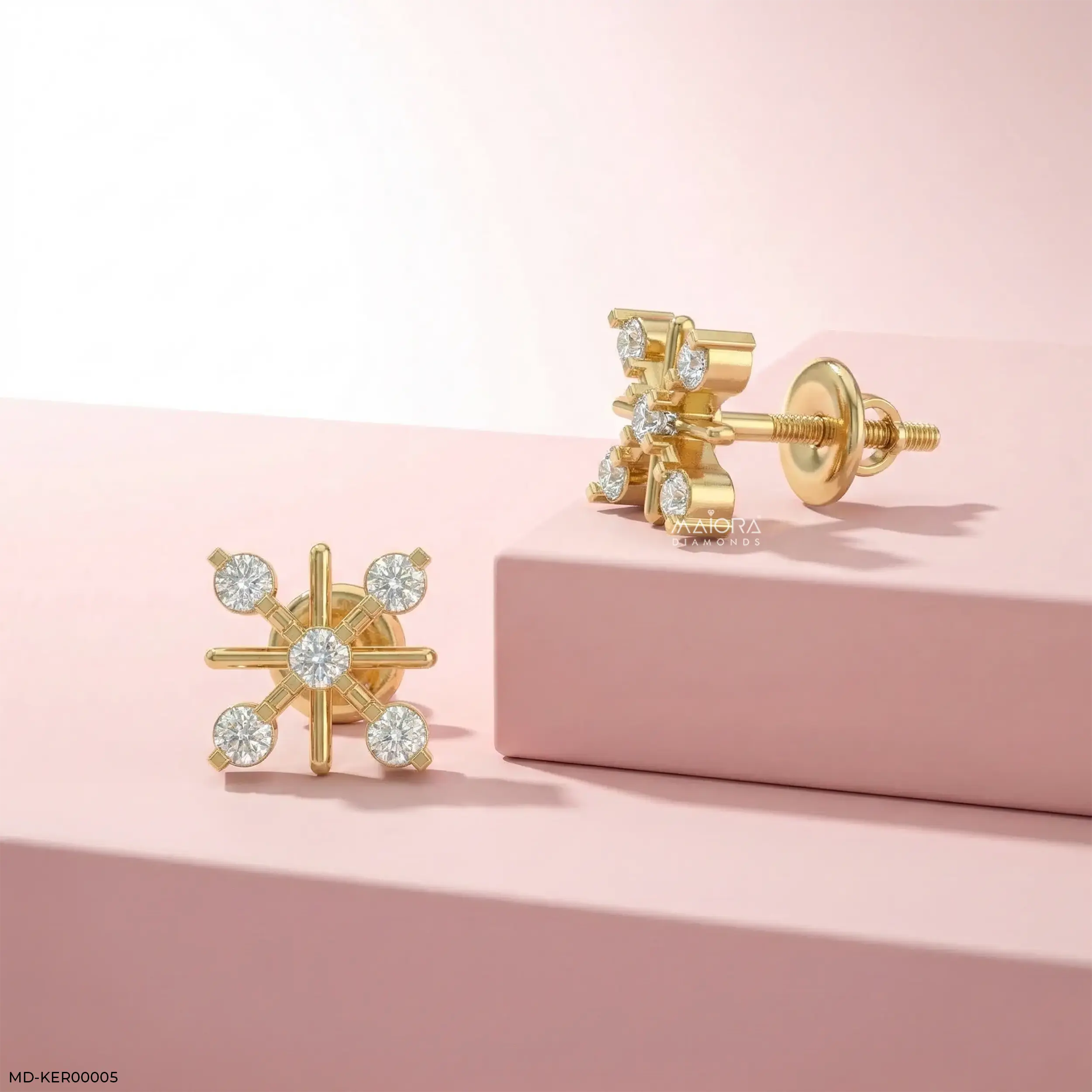 Magic Cross Kids Diamond Earrings Platinum 950