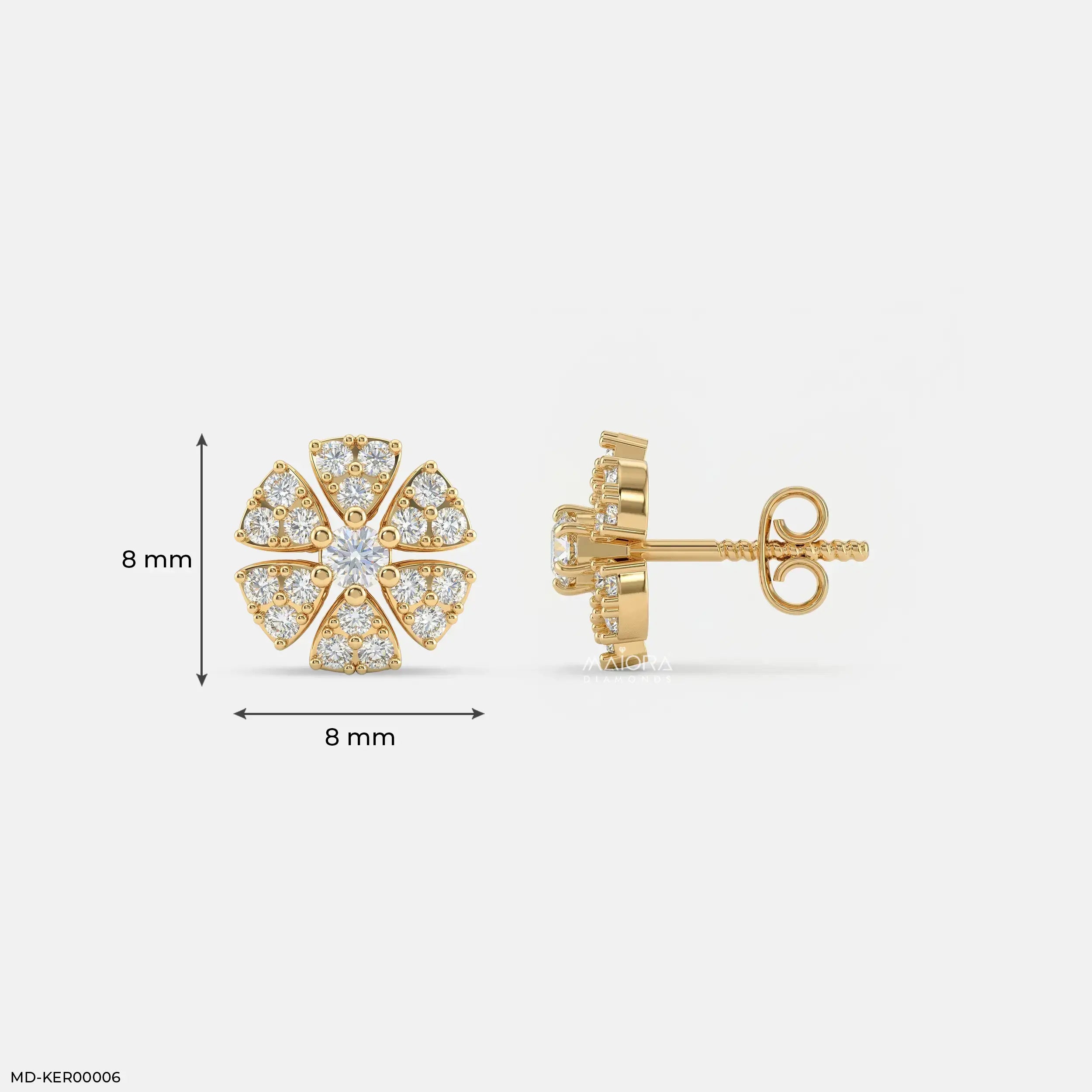 Fairy Bloom Kids Diamond Earrings Platinum 950