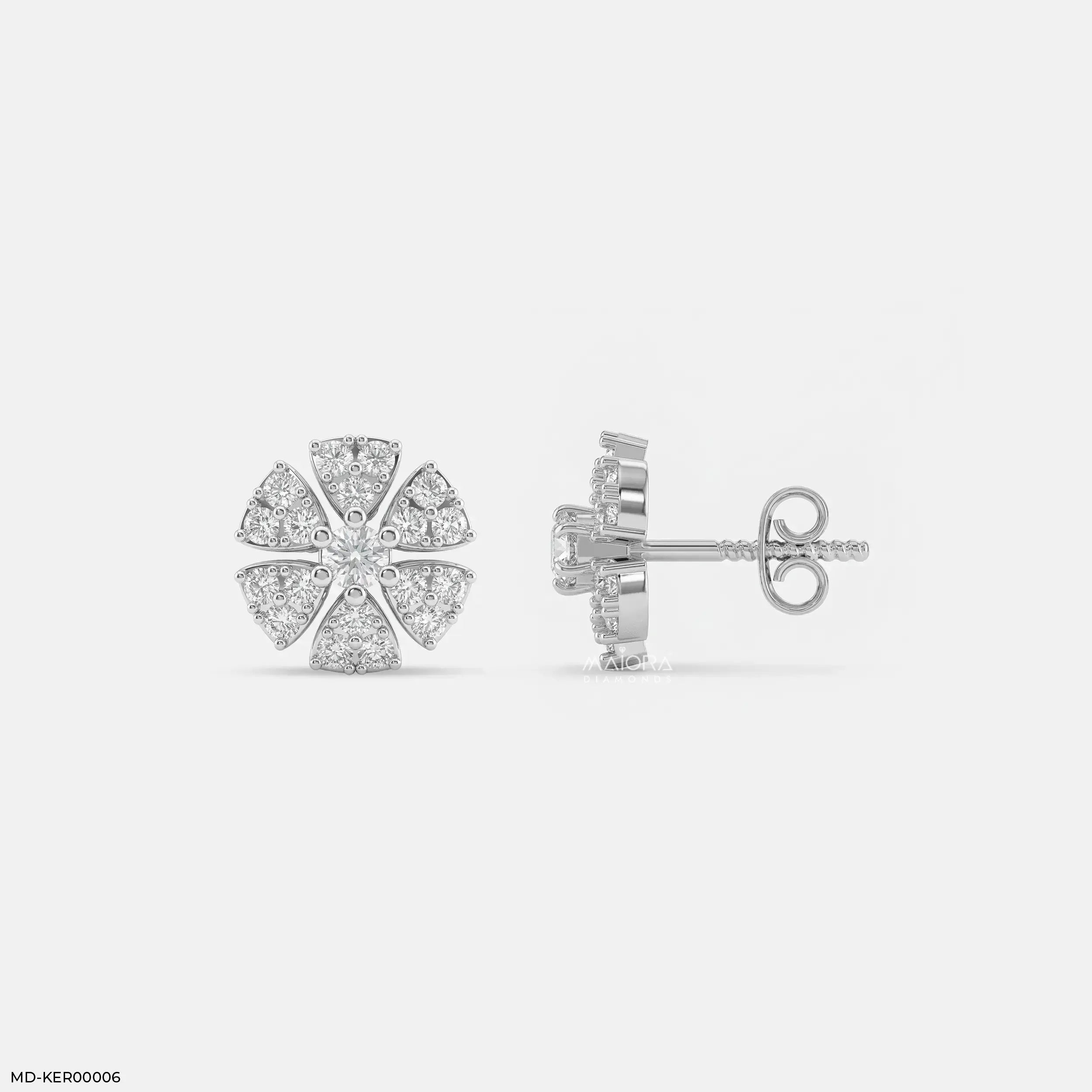 Fairy Bloom Kids Diamond Earrings Platinum 950
