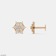 Starry Galaxy Kids Diamond Earrings 9K Rose Gold