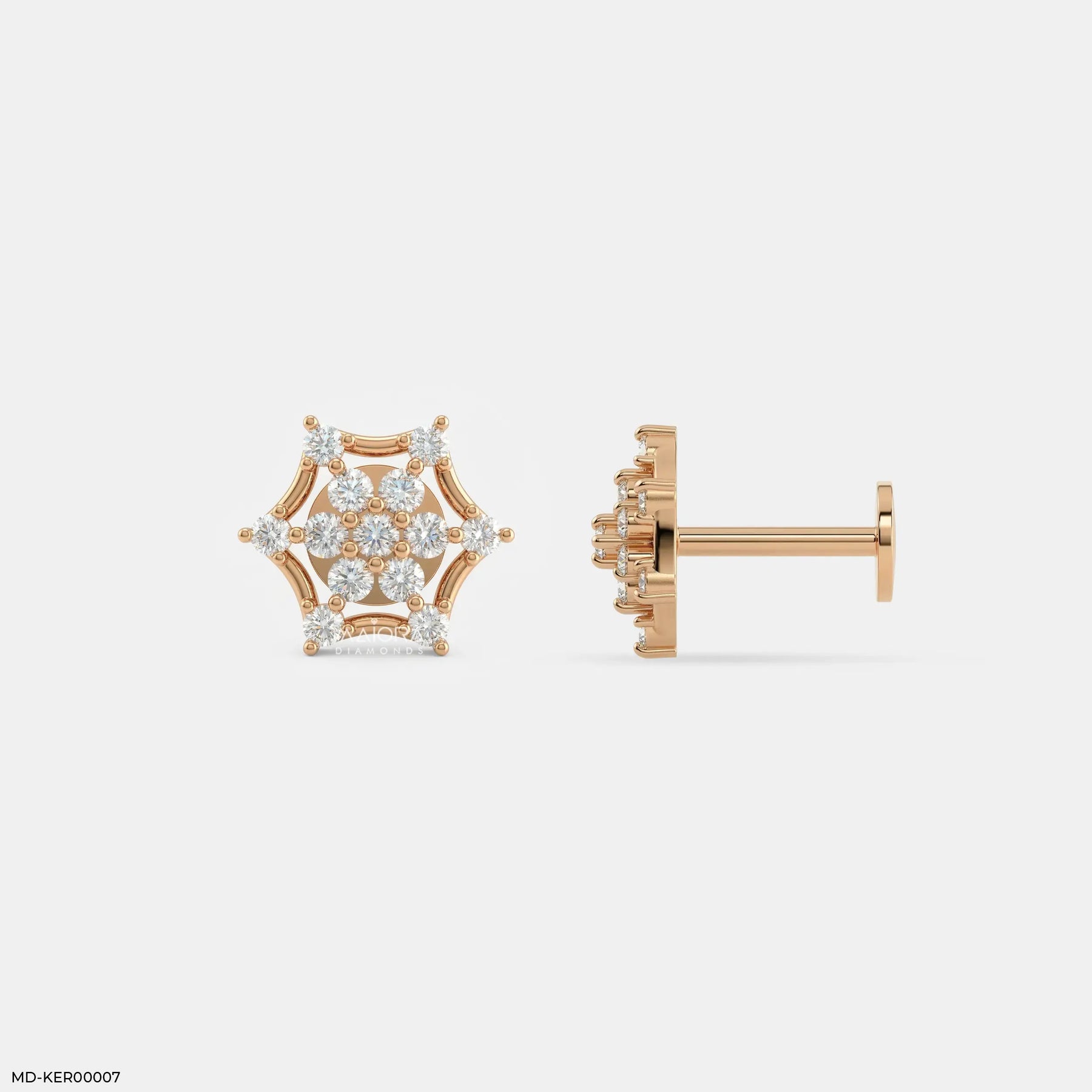 Starry Galaxy Kids Diamond Earrings 9K White Gold