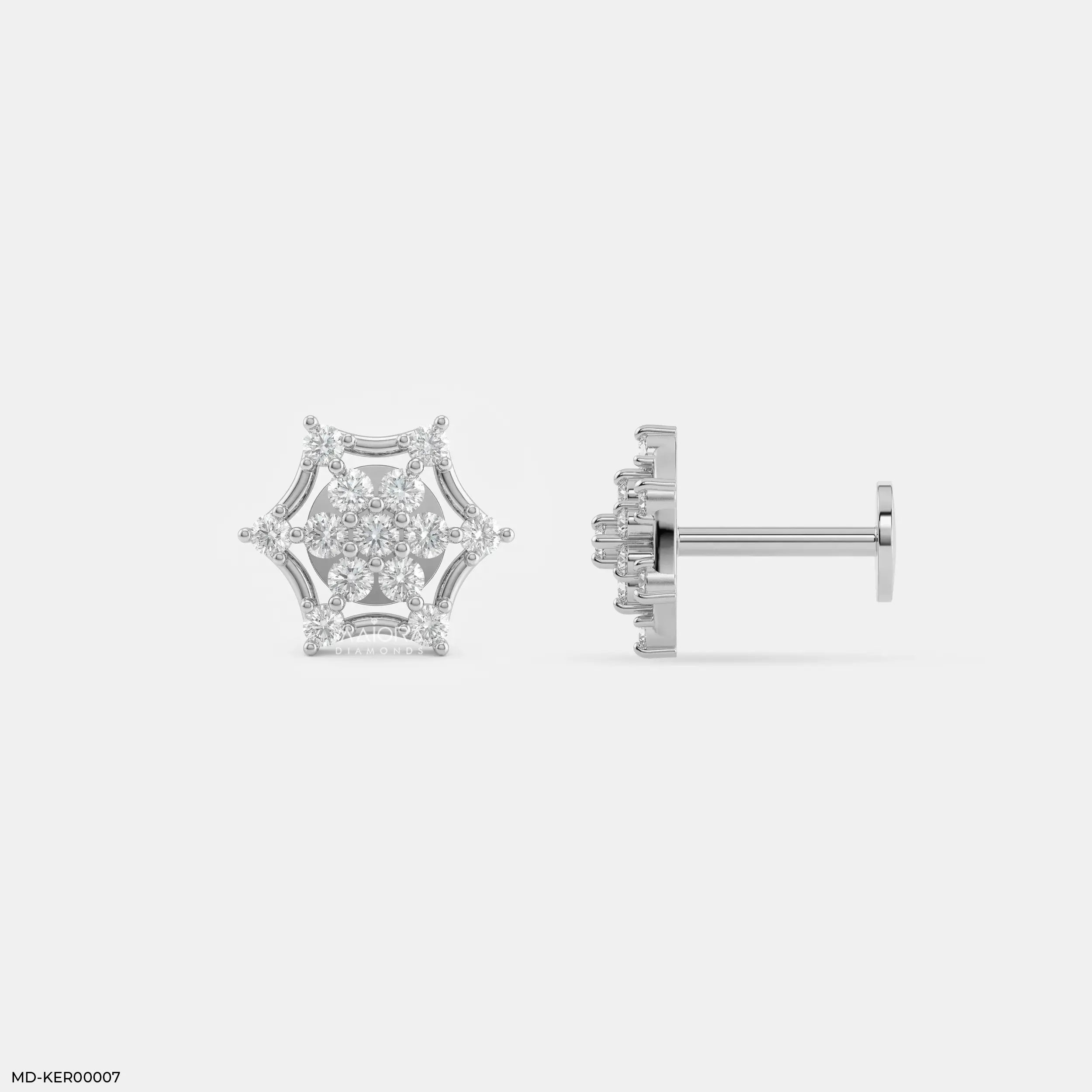 Starry Galaxy Kids Diamond Earrings Platinum 950