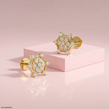 Starry Galaxy Kids Diamond Earrings 9K White Gold