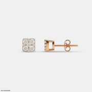 Pixel Glow Kids Diamond Earrings 9K Rose Gold