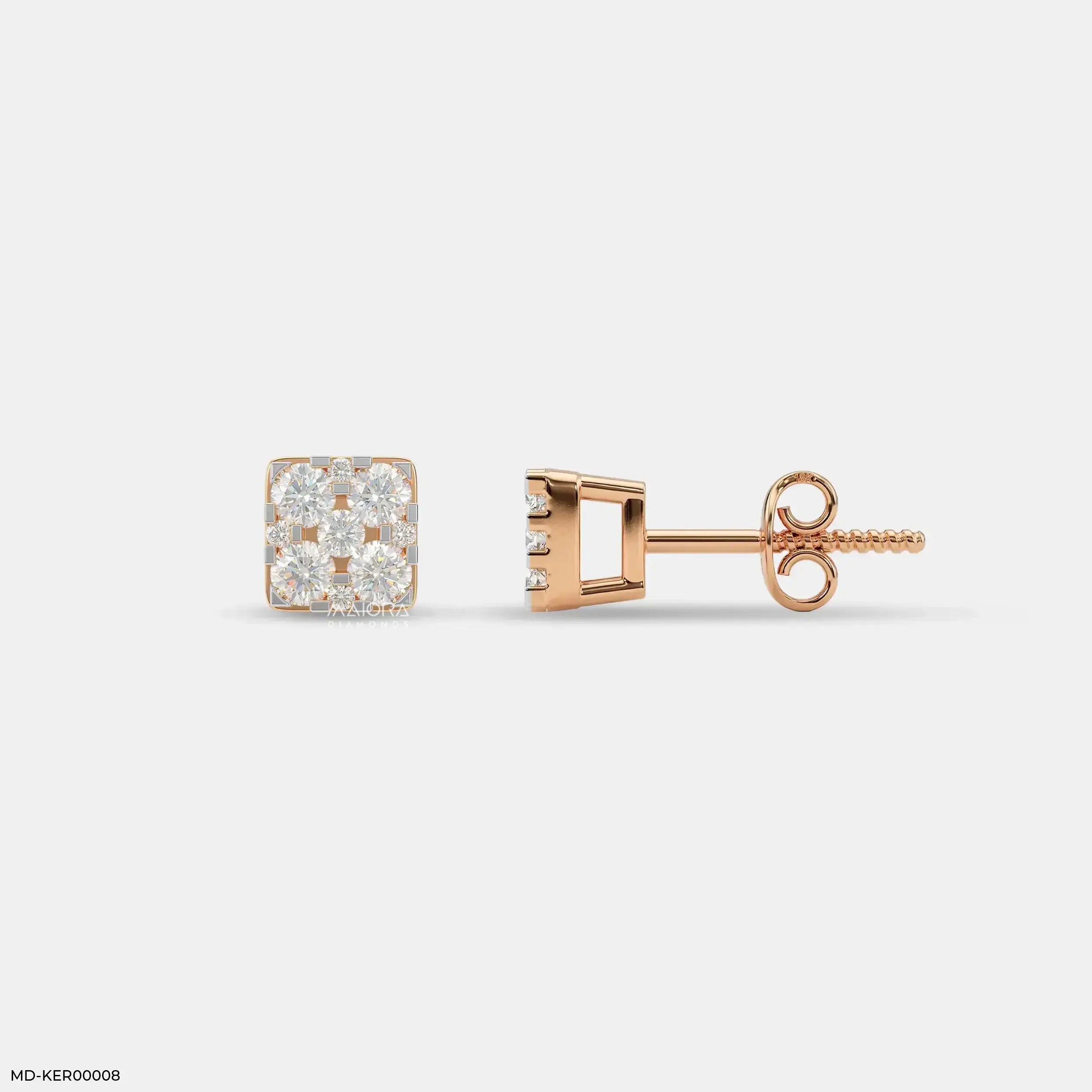 Pixel Glow Kids Diamond Earrings Platinum 950