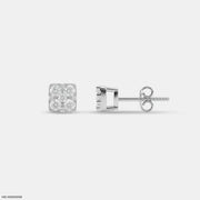 Pixel Glow Kids Diamond Earrings Platinum 950