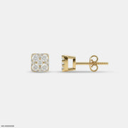 Pixel Glow Kids Diamond Earrings 9K Yellow Gold