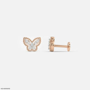 Tiny Butterfly Kids Diamond Earrings