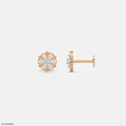 Daisy Flora Kids Diamond Earrings 14K Rose Gold