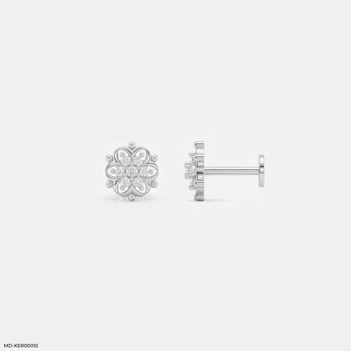 Daisy Flora Kids Diamond Earrings 9K Yellow Gold