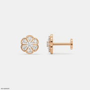 Flora Fable Kids Diamond Earrings 9K Rose Gold