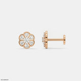 Flora Fable Kids Diamond Earrings 9K Yellow Gold
