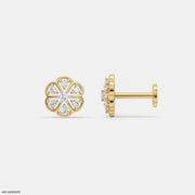 Flora Fable Kids Diamond Earrings 9K Yellow Gold