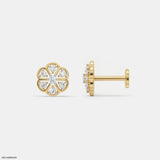 Flora Fable Kids Diamond Earrings 9K Yellow Gold