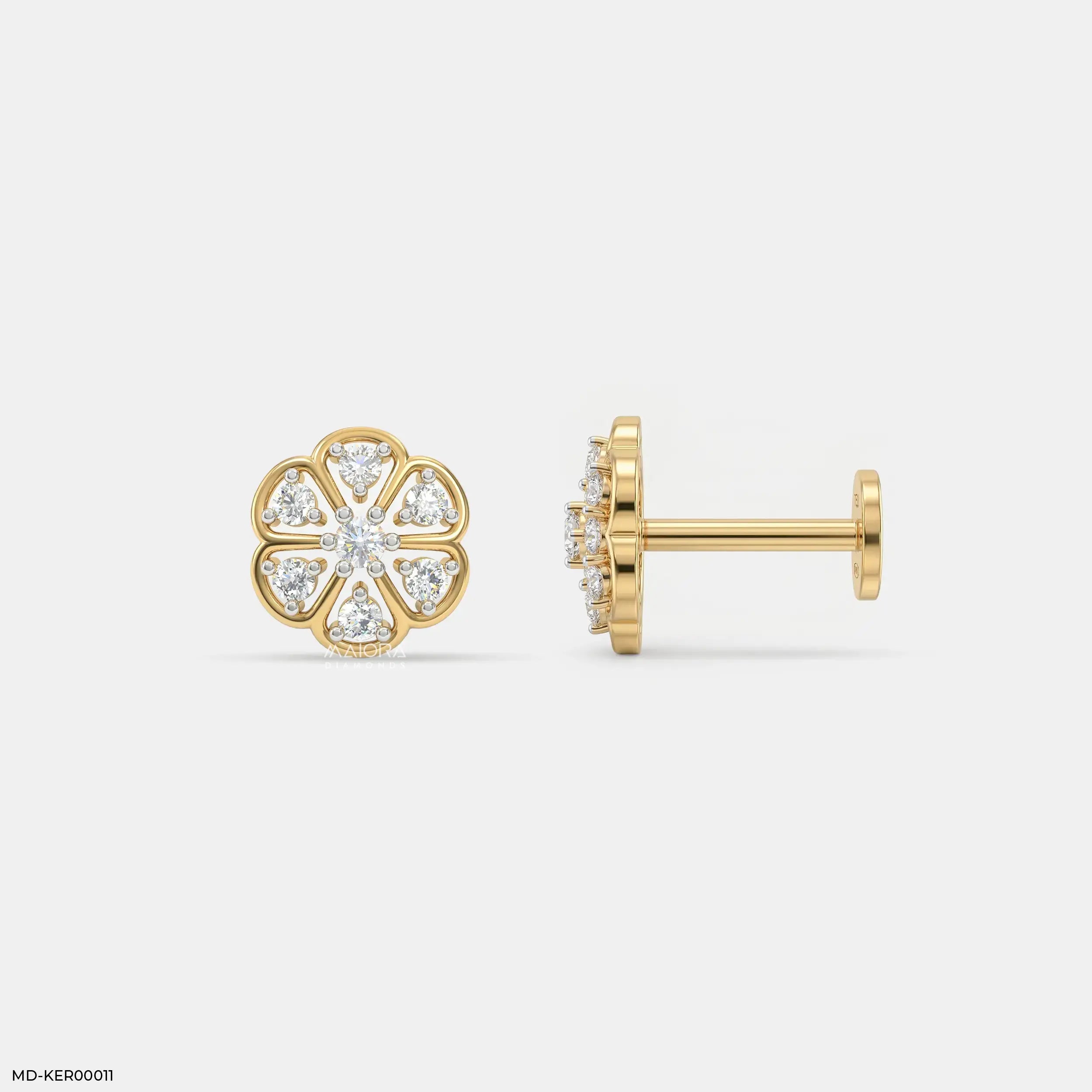 Flora Fable Kids Diamond Earrings