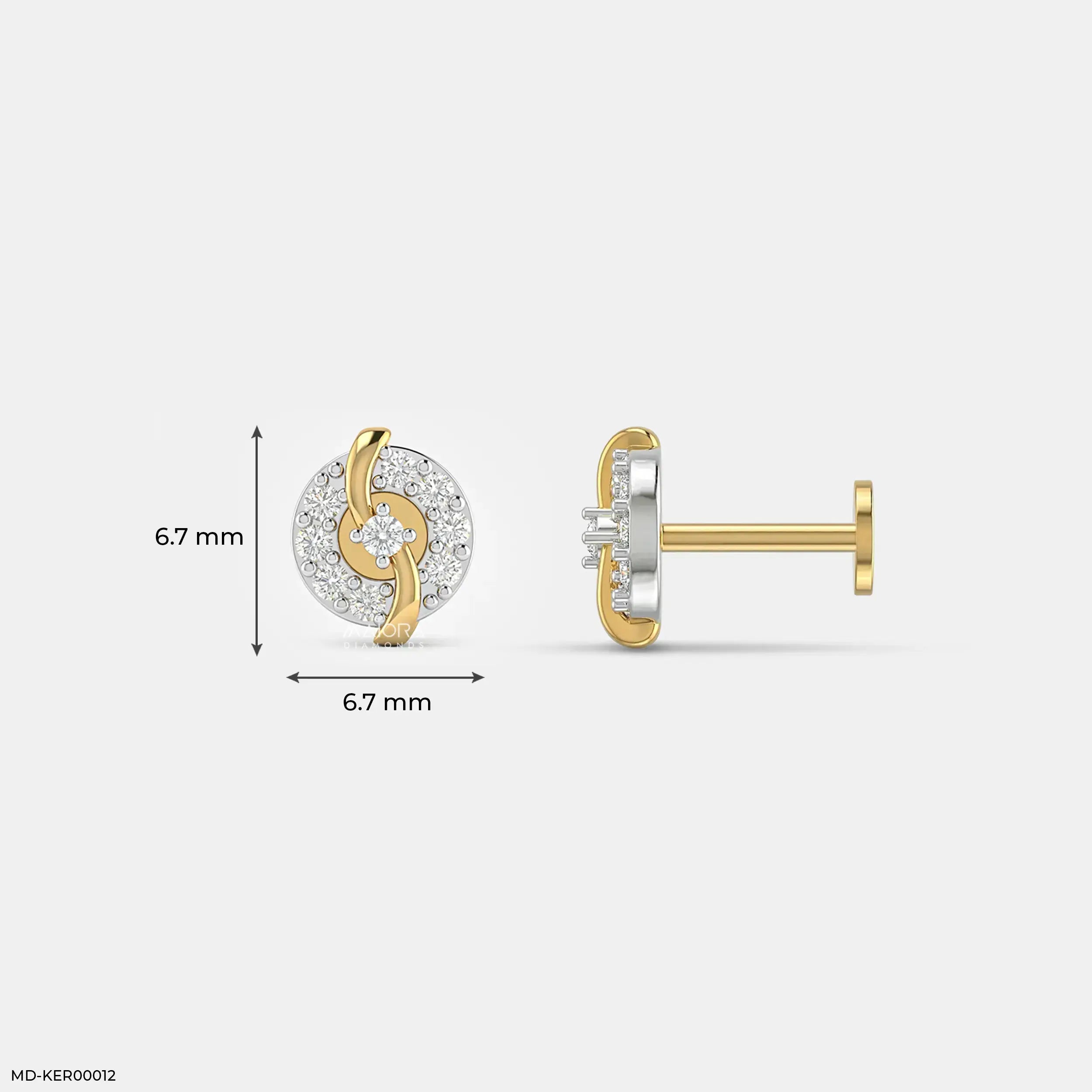 Crisscross Halo Kids Diamond Earrings Platinum 950