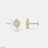 Crisscross Halo Kids Diamond Earrings Platinum 950