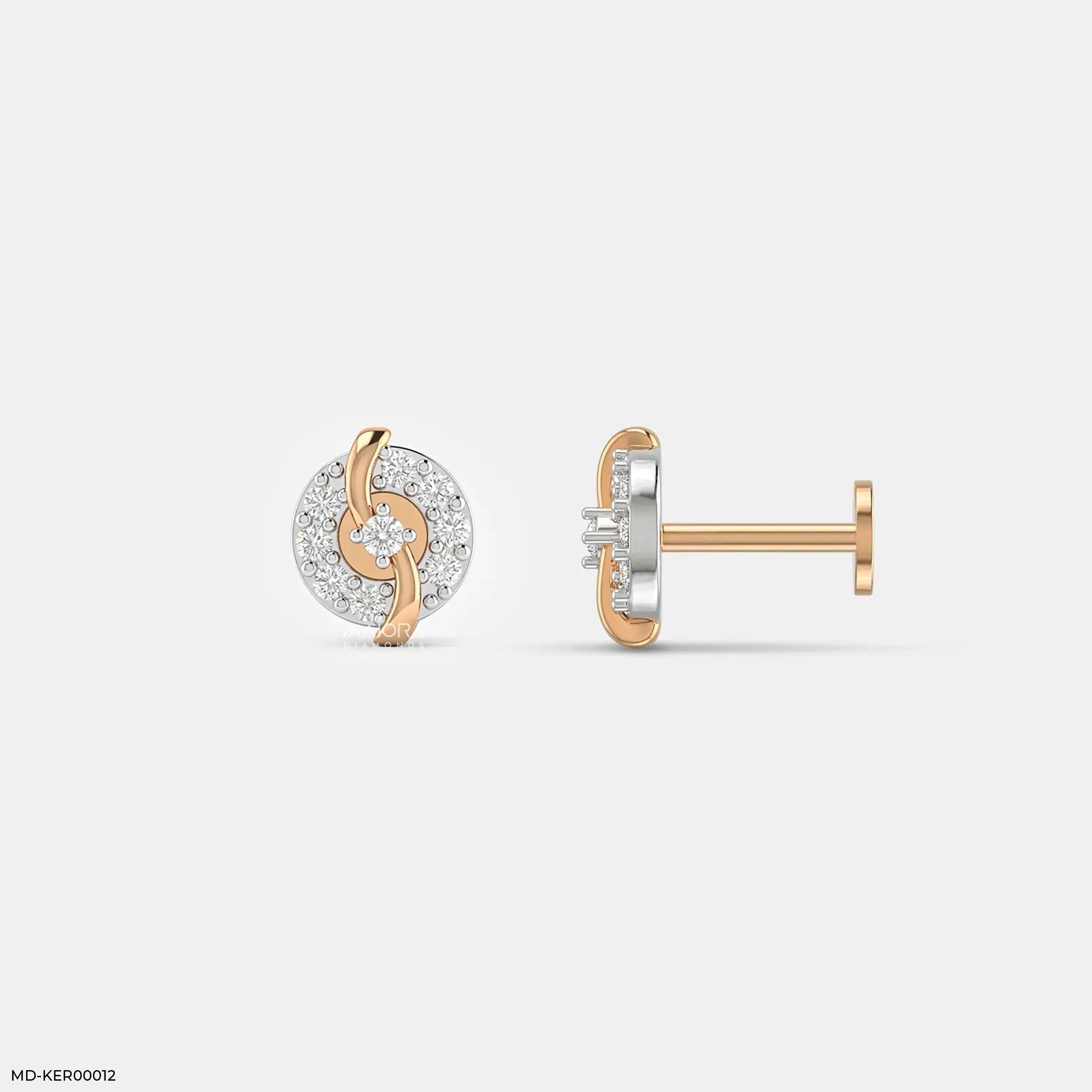 Crisscross Halo Kids Diamond Earrings Platinum 950