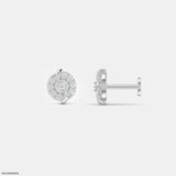 Crisscross Halo Kids Diamond Earrings Platinum 950
