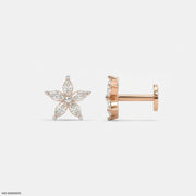 Shiney Petals Kids Diamond Earrings 9K Rose Gold