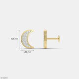 Mini Moon Kids Diamond Earrings Platinum 950