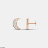 Mini Moon Kids Diamond Earrings Platinum 950