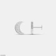 Mini Moon Kids Diamond Earrings Platinum 950