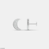 Mini Moon Kids Diamond Earrings Platinum 950