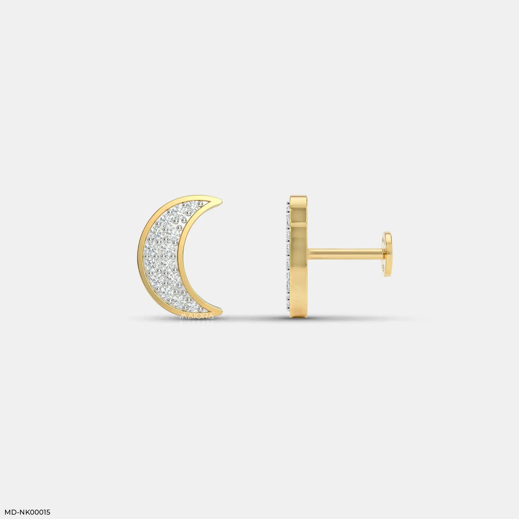 Mini Moon Kids Diamond Earrings Platinum 950