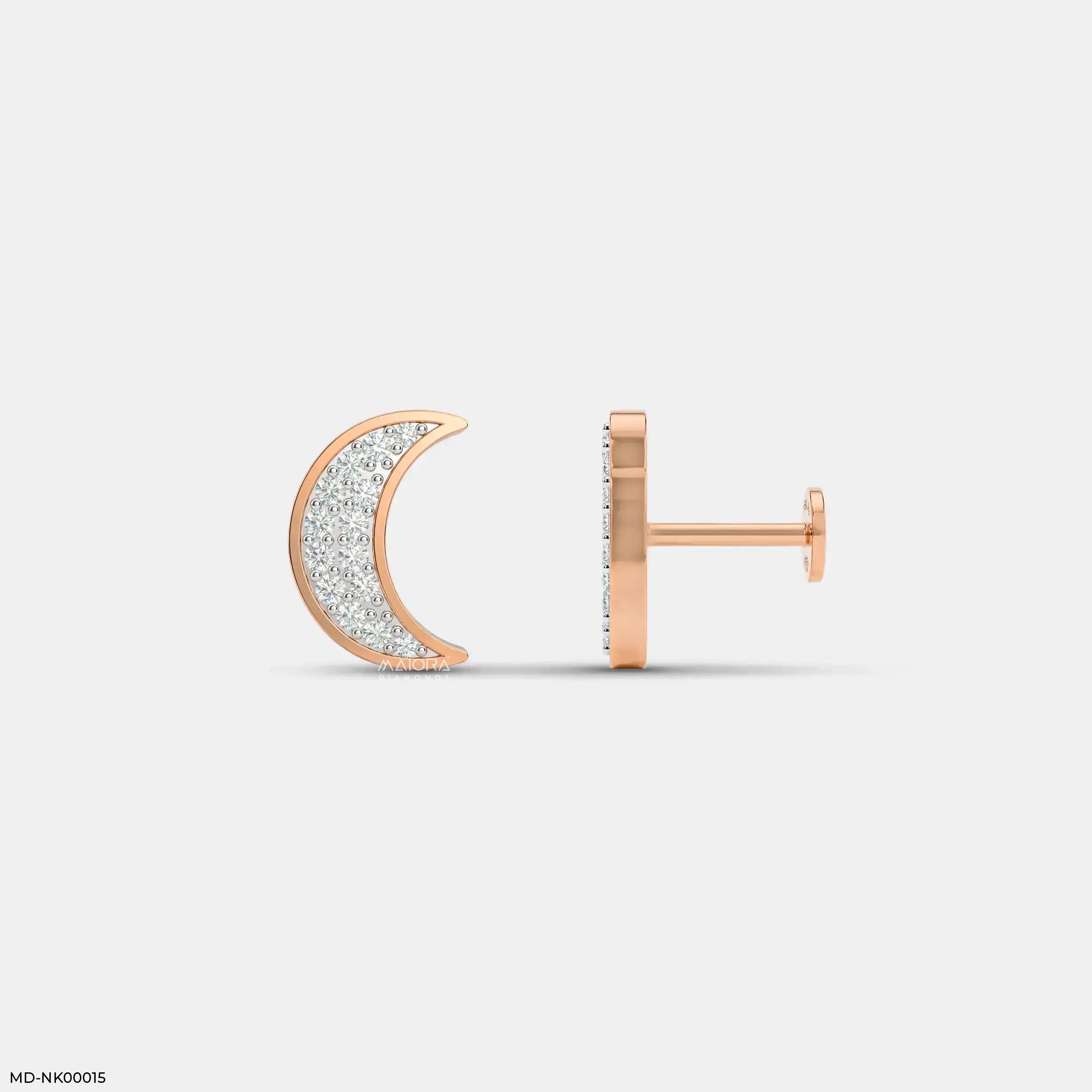 Mini Moon Kids Diamond Earrings