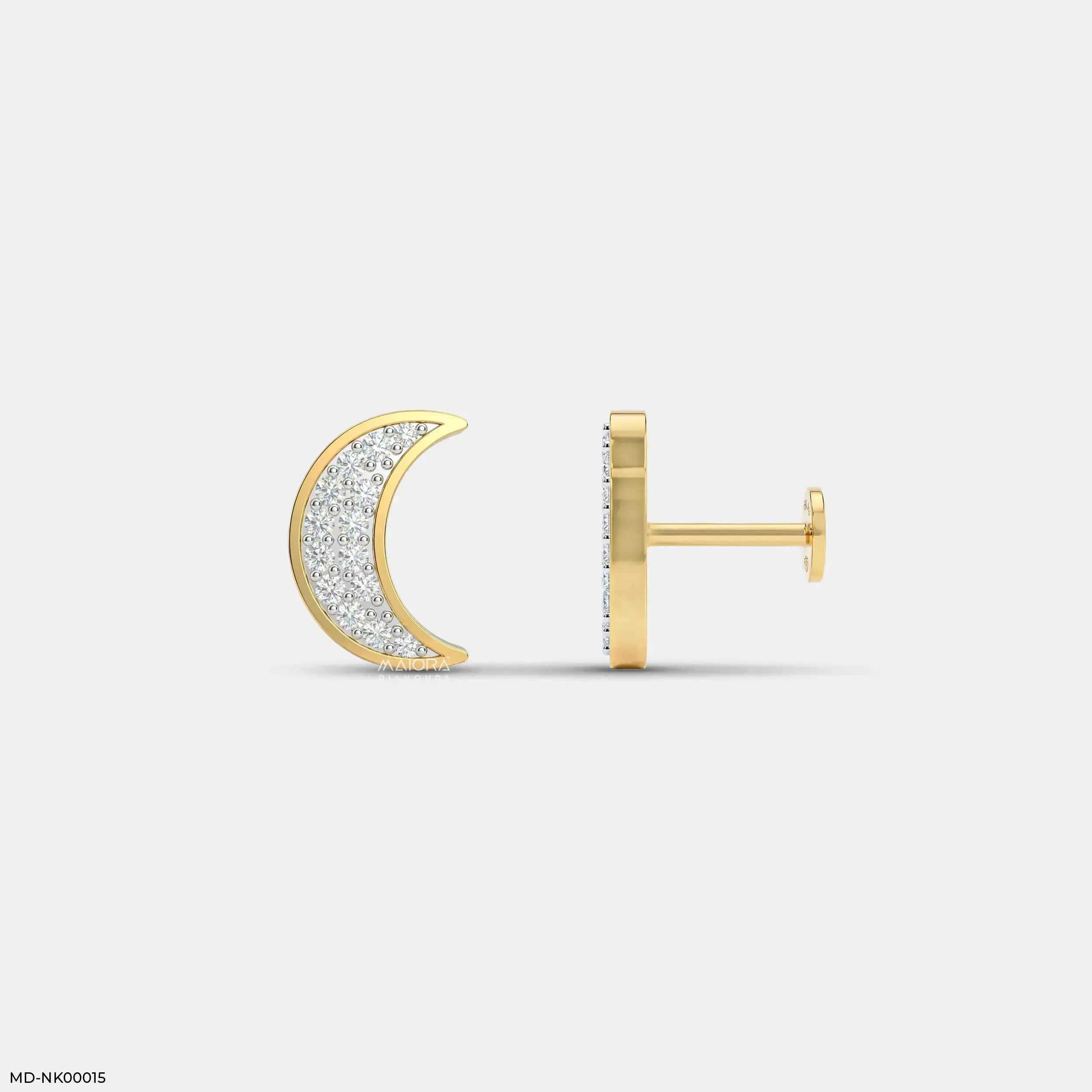 Mini Moon Kids Diamond Earrings