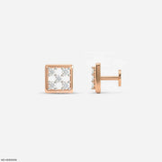 Glittery Box Kids Diamond Earrings 14K Rose Gold