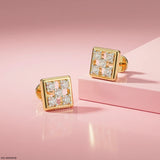 Glittery Box Kids Diamond Earrings 14K White Gold